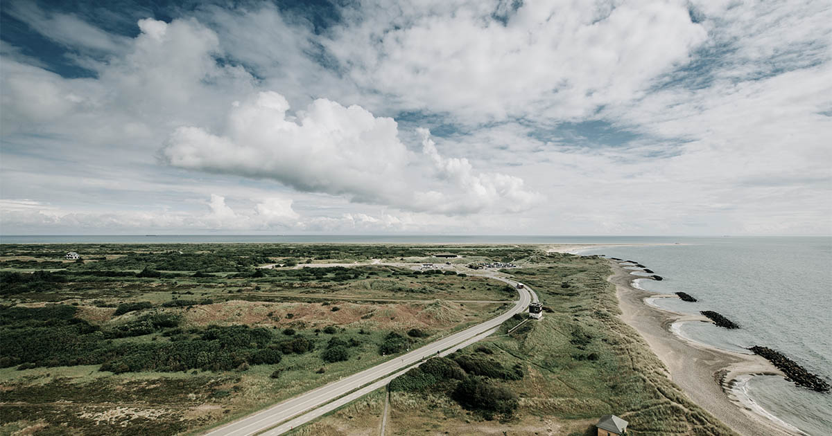 Strand kyst og udsigt